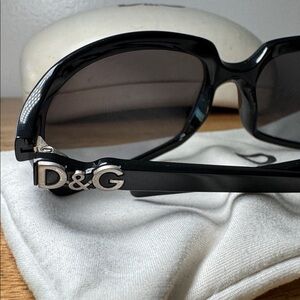Vintage 2000s Y2K Genuine Black Oversized D&G Sunglasses